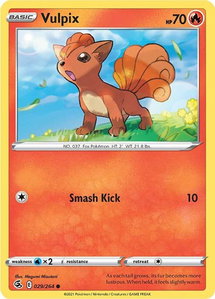 Vulpix (29) - SWSH08: Fusion Strike (SWSH08) #029/264 - Common Pokémon Trading Card