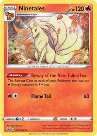 Ninetales (31) - SWSH08: Fusion Strike (SWSH08) #031/264 - Uncommon Pokémon Trading Card