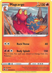 Magcargo - SWSH08: Fusion Strike (SWSH08) #035/264 - Uncommon Pokémon Trading Card