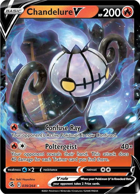 Chandelure V - SWSH08: Fusion Strike Pokémon trading card