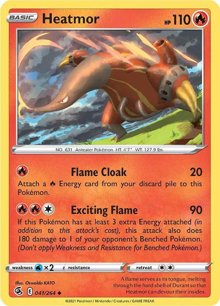 Heatmor - SWSH08: Fusion Strike Pokémon trading card