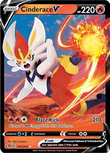 Cinderace V (43) - SWSH08: Fusion Strike (SWSH08) #043/264 - Ultra Rare Pokémon Trading Card