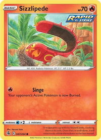 Sizzlipede (47) - SWSH08: Fusion Strike (SWSH08) #047/264 - Common Pokémon Trading Card