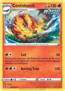 Centiskorch (48) - SWSH08: Fusion Strike (SWSH08) #048/264 - Rare Pokémon Trading Card