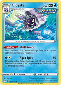 Cloyster - SWSH08: Fusion Strike (SWSH08) #051/264 - Rare Pokémon Trading Card