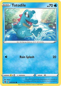 Totodile - SWSH08: Fusion Strike (SWSH08) #055/264 - Common Pokémon Trading Card
