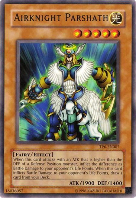 Airknight Parshath trading card from Tournament Pack 6 Airknight Parshath - Tournament Pack 6 YuGiOh trading card
