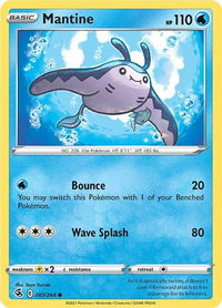 Mantine - SWSH08: Fusion Strike (SWSH08) #061/264 - Common Pokémon Trading Card