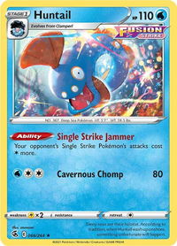 Huntail - SWSH08: Fusion Strike (SWSH08) #066/264 - Rare Pokémon Trading Card