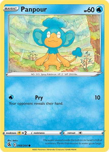 Panpour - SWSH08: Fusion Strike (SWSH08) #068/264 - Common Pokémon Trading Card