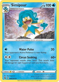 Simipour - SWSH08: Fusion Strike (SWSH08) #069/264 - Uncommon Pokémon Trading Card