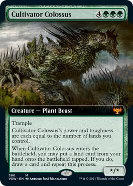 Cultivator Colossus (Extended Art) - Innistrad: Crimson Vow Magic: The Gathering trading card