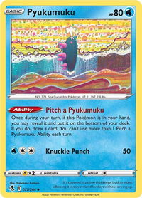 Pyukumuku - SWSH08: Fusion Strike (SWSH08) #077/264 - Uncommon Pokémon Trading Card