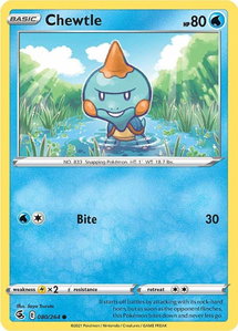 Chewtle - SWSH08: Fusion Strike (SWSH08) #080/264 - Common Pokémon Trading Card