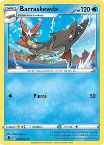 Barraskewda - SWSH08: Fusion Strike (SWSH08) #083/264 - Uncommon Pokémon Trading Card