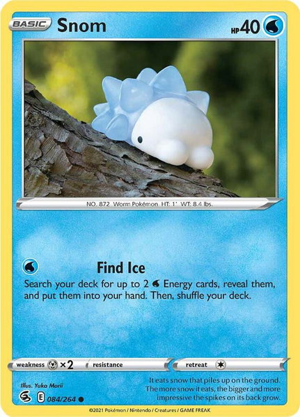 Snom trading card from SWSH08: Fusion Strike Snom - SWSH08: Fusion Strike Pokémon trading card