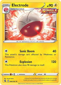 Electrode - SWSH08: Fusion Strike (SWSH08) #088/264 - Rare Pokémon Trading Card