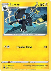 Luxray - SWSH08: Fusion Strike (SWSH08) #093/264 - Rare Pokémon Trading Card