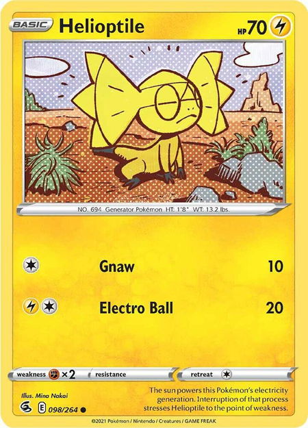 Helioptile - SWSH08: Fusion Strike Pokémon trading card