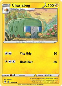 Charjabug - SWSH08: Fusion Strike (SWSH08) #100/264 - Uncommon Pokémon Trading Card