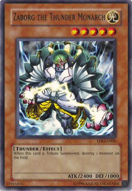 Zaborg the Thunder Monarch - Tournament Pack 8 YuGiOh trading card