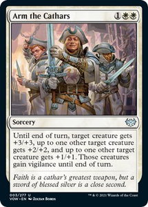 Arm the Cathars - Innistrad: Crimson Vow (VOW) #3 - Uncommon Magic: The Gathering Trading Card