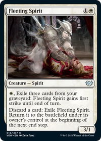 Fleeting Spirit - Innistrad: Crimson Vow (VOW) #14 - Uncommon Magic: The Gathering Trading Card