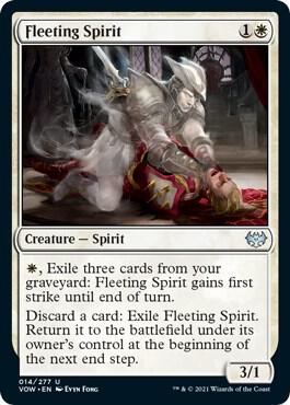 Fleeting Spirit trading card from Innistrad: Crimson Vow Fleeting Spirit - Innistrad: Crimson Vow Magic: The Gathering trading card