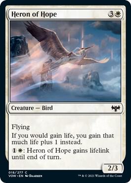 Heron of Hope - Innistrad: Crimson Vow Magic: The Gathering trading card