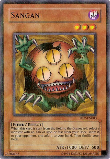 Sangan trading card from Hobby League 2 Sangan - Hobby League 2 YuGiOh trading card
