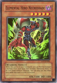 Elemental Hero Necroshade - GX Duel Academy GBA Promo (GX1) #GX1-EN001 - Super Rare YuGiOh Trading Card