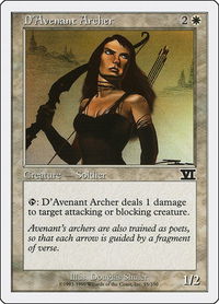 D'Avenant Archer - Classic Sixth Edition (6ED) #15 - Common Magic: The Gathering Trading Card