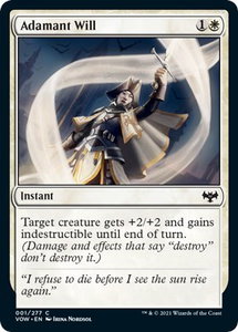 Adamant Will - Innistrad: Crimson Vow (VOW) #1 - Common Magic: The Gathering Trading Card