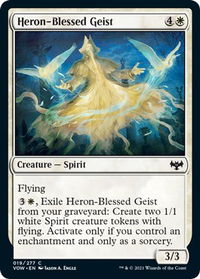 Heron-Blessed Geist - Innistrad: Crimson Vow (VOW) #19 - Common Magic: The Gathering Trading Card