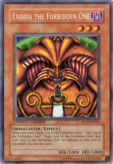 Exodia the Forbidden One - Master Collection Volume 1 YuGiOh trading card