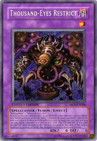 Thousand-Eyes Restrict - Master Collection Volume 1 (MC1) #MC1-EN004 - Secret Rare YuGiOh Trading Card