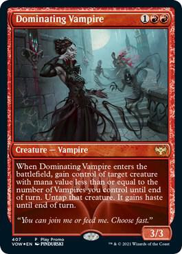 Dominating Vampire - Play Promos Magic: The Gathering trading card