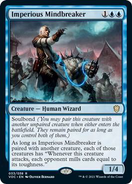 Imperious Mindbreaker trading card from Commander: Innistrad: Crimson Vow Imperious Mindbreaker - Commander: Innistrad: Crimson Vow Magic: The Gathering trading card