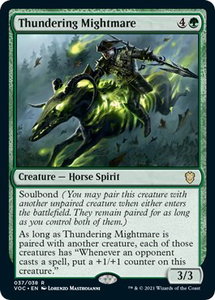 Thundering Mightmare - Commander: Innistrad: Crimson Vow (VOC) #37 - Rare Magic: The Gathering Trading Card
