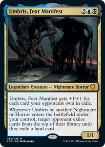 Umbris, Fear Manifest - Commander: Innistrad: Crimson Vow (VOC) #38 - Mythic Rare Magic: The Gathering Trading Card