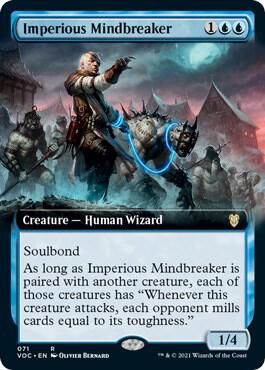 Imperious Mindbreaker (Extended Art) trading card from Commander: Innistrad: Crimson Vow Imperious Mindbreaker (Extended Art) - Commander: Innistrad: Crimson Vow Magic: The Gathering trading card