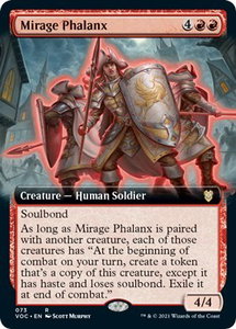 Mirage Phalanx (Extended Art) - Commander: Innistrad: Crimson Vow (VOC) #73 - Rare Magic: The Gathering Trading Card