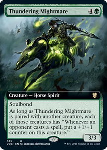 Thundering Mightmare (Extended Art) - Commander: Innistrad: Crimson Vow (VOC) #75 - Rare Magic: The Gathering Trading Card