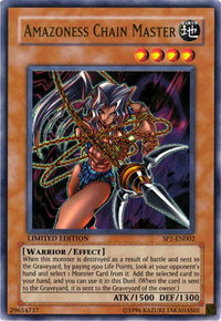 Amazoness Chain Master - Sneak Preview Series 1 (SP1) #SP1-EN002 - Ultra Rare YuGiOh Trading Card