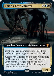 Umbris, Fear Manifest (Extended Art) - Commander: Innistrad: Crimson Vow (VOC) #76 - Mythic Rare Magic: The Gathering Trading Card
