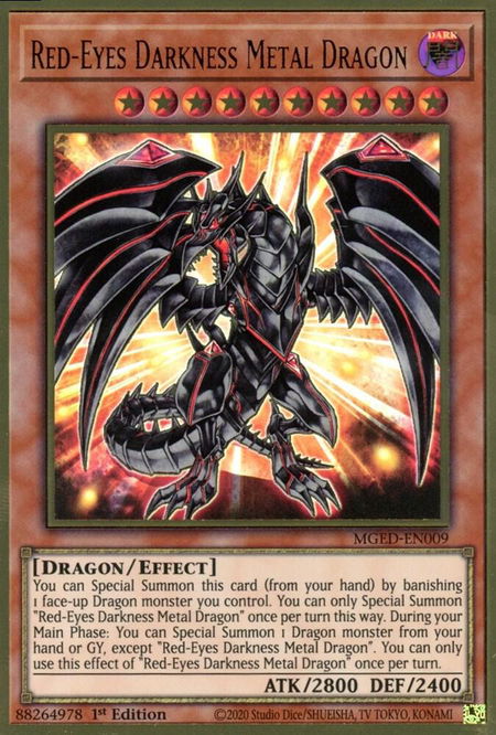 Red-Eyes Darkness Metal Dragon - Maximum Gold: El Dorado YuGiOh trading card