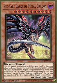 Red-Eyes Darkness Metal Dragon (Alternate Art) - Maximum Gold: El Dorado (MGED) #MGED-EN009 - Premium Gold Rare YuGiOh Trading Card