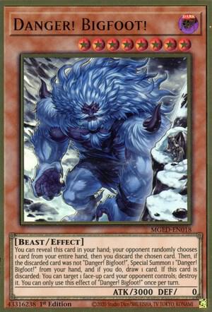 Danger! Bigfoot! (Alternate Art) trading card from Maximum Gold: El Dorado Danger! Bigfoot! (Alternate Art) - Maximum Gold: El Dorado YuGiOh trading card