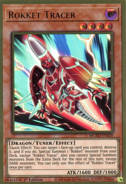 Rokket Tracer trading card from Maximum Gold: El Dorado Rokket Tracer - Maximum Gold: El Dorado YuGiOh trading card