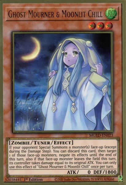 Ghost Mourner & Moonlit Chill trading card from Maximum Gold: El Dorado Ghost Mourner & Moonlit Chill - Maximum Gold: El Dorado YuGiOh trading card